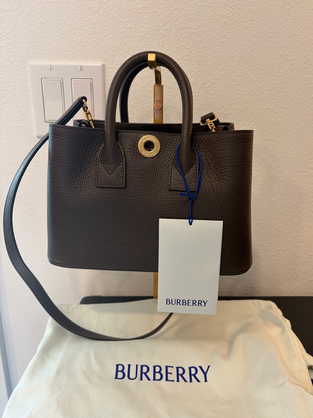 NWT Burberry Mini Bermondsey Bag